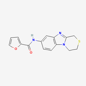 molecular formula C15H13N3O2S B5523683 N-(3,4-dihydro-1H-[1,4]thiazino[4,3-a]benzimidazol-8-yl)-2-furamide 