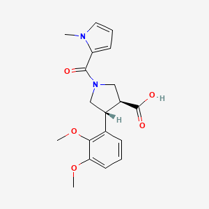 (3S*,4R*)-4-(2,3-dimethoxyphenyl)-1-[(1-methyl-1H-pyrrol-2-yl)carbonyl]pyrrolidine-3-carboxylic acid