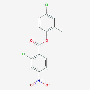 molecular formula C14H9Cl2NO4 B5523775 4-chloro-2-methylphenyl 2-chloro-4-nitrobenzoate 