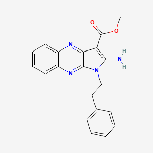 molecular formula C20H18N4O2 B5523792 methyl 2-amino-1-(2-phenylethyl)-1H-pyrrolo[2,3-b]quinoxaline-3-carboxylate 