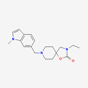 molecular formula C19H25N3O2 B5523800 3-乙基-8-[(1-甲基-1H-吲哚-6-基)甲基]-1-氧杂-3,8-二氮杂螺[4.5]癸-2-酮 