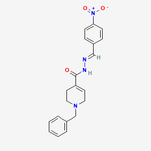 molecular formula C20H20N4O3 B5523808 1-benzyl-N'-(4-nitrobenzylidene)-1,2,3,6-tetrahydro-4-pyridinecarbohydrazide 