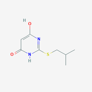 molecular formula C8H12N2O2S B5523832 2-(isobutylthio)-4,6-pyrimidinediol 