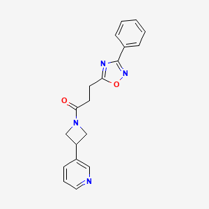 3-{1-[3-(3-phenyl-1,2,4-oxadiazol-5-yl)propanoyl]-3-azetidinyl}pyridine