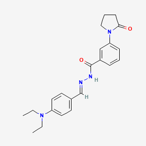 N'-[4-(diethylamino)benzylidene]-3-(2-oxo-1-pyrrolidinyl)benzohydrazide