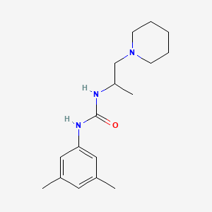 molecular formula C17H27N3O B5523866 N-(3,5-dimethylphenyl)-N'-[1-methyl-2-(1-piperidinyl)ethyl]urea 