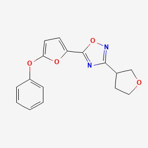 5-(5-phenoxy-2-furyl)-3-(tetrahydrofuran-3-yl)-1,2,4-oxadiazole