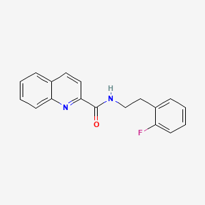 N-[2-(2-fluorophenyl)ethyl]-2-quinolinecarboxamide