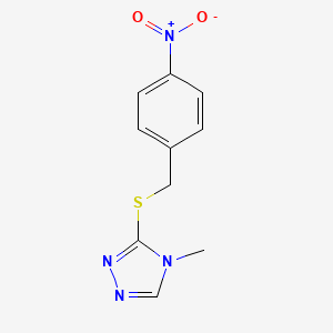 molecular formula C10H10N4O2S B5523937 4-methyl-3-[(4-nitrobenzyl)thio]-4H-1,2,4-triazole CAS No. 255874-77-2