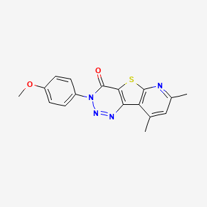 3-(4-methoxyphenyl)-7,9-dimethylpyrido[3',2':4,5]thieno[3,2-d][1,2,3]triazin-4(3H)-one