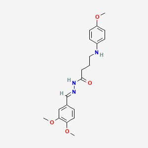 N'-(3,4-dimethoxybenzylidene)-4-[(4-methoxyphenyl)amino]butanohydrazide