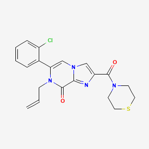 7-allyl-6-(2-chlorophenyl)-2-(thiomorpholin-4-ylcarbonyl)imidazo[1,2-a]pyrazin-8(7H)-one