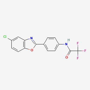 N-[4-(5-chloro-1,3-benzoxazol-2-yl)phenyl]-2,2,2-trifluoroacetamide
