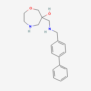 6-{[(4-biphenylylmethyl)amino]methyl}-1,4-oxazepan-6-ol dihydrochloride