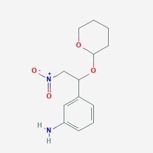3-[2-nitro-1-(tetrahydro-2H-pyran-2-yloxy)ethyl]aniline