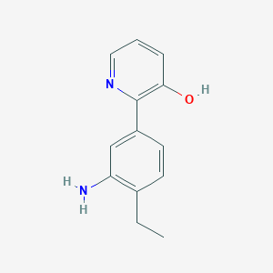 molecular formula C13H14N2O B5524032 2-(3-amino-4-ethylphenyl)-3-pyridinol 