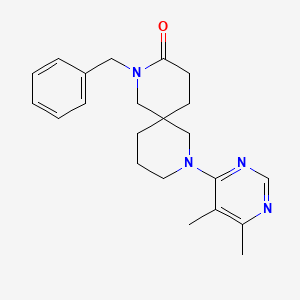 molecular formula C22H28N4O B5524040 2-苄基-8-(5,6-二甲基-4-嘧啶基)-2,8-二氮杂螺[5.5]十一烷-3-酮 