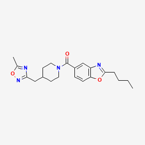 2-butyl-5-({4-[(5-methyl-1,2,4-oxadiazol-3-yl)methyl]piperidin-1-yl}carbonyl)-1,3-benzoxazole