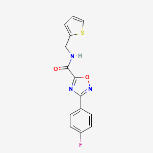 molecular formula C14H10FN3O2S B5524119 3-(4-fluorophenyl)-N-(2-thienylmethyl)-1,2,4-oxadiazole-5-carboxamide 