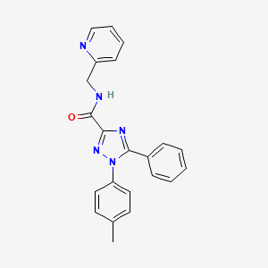 molecular formula C22H19N5O B5524122 1-(4-methylphenyl)-5-phenyl-N-(2-pyridinylmethyl)-1H-1,2,4-triazole-3-carboxamide 