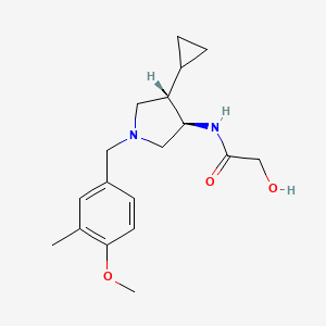 molecular formula C18H26N2O3 B5524139 N-[rel-(3R,4S)-4-cyclopropyl-1-(4-methoxy-3-methylbenzyl)-3-pyrrolidinyl]-2-hydroxyacetamide hydrochloride 