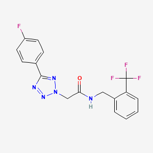 molecular formula C17H13F4N5O B5524153 2-[5-(4-fluorophenyl)-2H-tetrazol-2-yl]-N-[2-(trifluoromethyl)benzyl]acetamide 