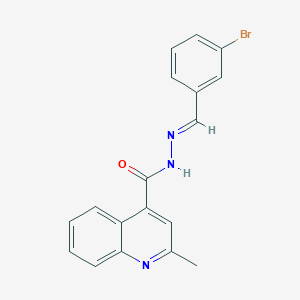 molecular formula C18H14BrN3O B5524204 N'-(3-溴苯亚甲基)-2-甲基-4-喹啉甲酰肼 