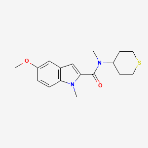 molecular formula C17H22N2O2S B5524241 5-methoxy-N,1-dimethyl-N-(tetrahydro-2H-thiopyran-4-yl)-1H-indole-2-carboxamide 
