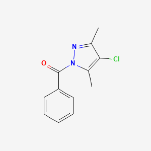 molecular formula C12H11ClN2O B5524244 1-benzoyl-4-chloro-3,5-dimethyl-1H-pyrazole 