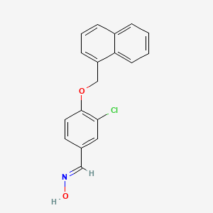 molecular formula C18H14ClNO2 B5524273 3-chloro-4-(1-naphthylmethoxy)benzaldehyde oxime 