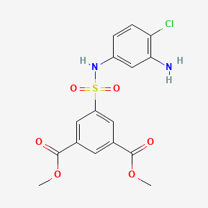 molecular formula C16H15ClN2O6S B5524275 dimethyl 5-{[(3-amino-4-chlorophenyl)amino]sulfonyl}isophthalate 