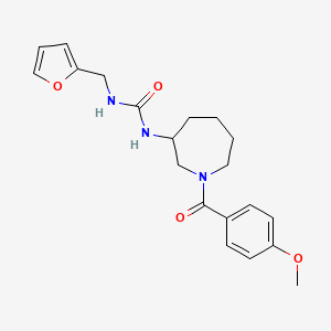 molecular formula C20H25N3O4 B5524279 N-(2-furylmethyl)-N'-[1-(4-methoxybenzoyl)azepan-3-yl]urea 