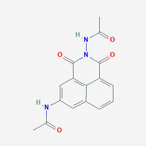 molecular formula C16H13N3O4 B5524288 N,N'-(1,3-二氧代-1H-苯并[de]异喹啉-2,5(3H)-二基)二乙酰胺 