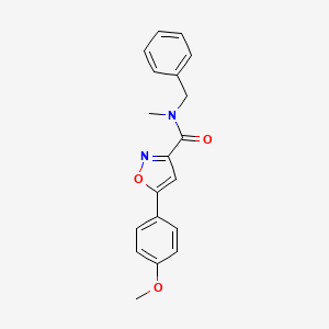 molecular formula C19H18N2O3 B5524318 N-benzyl-5-(4-methoxyphenyl)-N-methyl-3-isoxazolecarboxamide 