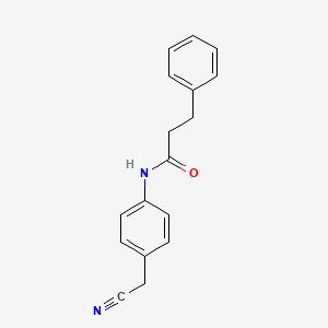 molecular formula C17H16N2O B5524323 N-[4-(cyanomethyl)phenyl]-3-phenylpropanamide 