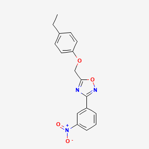 molecular formula C17H15N3O4 B5524334 5-[(4-ethylphenoxy)methyl]-3-(3-nitrophenyl)-1,2,4-oxadiazole 