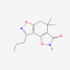 molecular formula C13H16N2O3 B5524338 4,4-dimethyl-8-propyl-4,5-dihydroisoxazolo[5,4-e][1,2]benzisoxazol-3-ol 