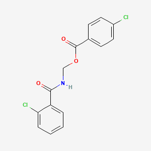 molecular formula C15H11Cl2NO3 B5524345 [(2-氯苯甲酰)氨基]甲基 4-氯苯甲酸酯 