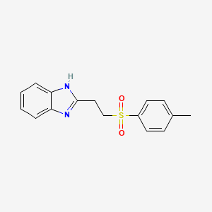 molecular formula C16H16N2O2S B5524350 2-{2-[(4-methylphenyl)sulfonyl]ethyl}-1H-benzimidazole 