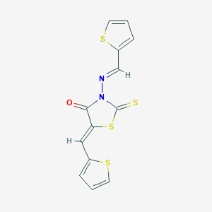 5-(2-thienylmethylene)-3-[(2-thienylmethylene)amino]-2-thioxo-1,3-thiazolidin-4-one