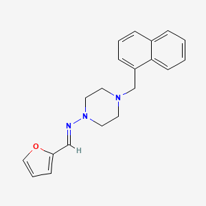 molecular formula C20H21N3O B5524373 N-(2-呋喃亚甲基)-4-(1-萘甲基)-1-哌嗪胺 