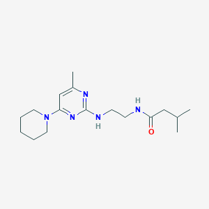 molecular formula C17H29N5O B5524390 3-甲基-N-(2-{[4-甲基-6-(1-哌啶基)-2-嘧啶基]氨基}乙基)丁酰胺 