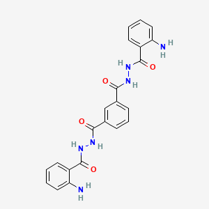 molecular formula C22H20N6O4 B5524396 N'~1~,N'~3~-bis(2-aminobenzoyl)isophthalohydrazide 