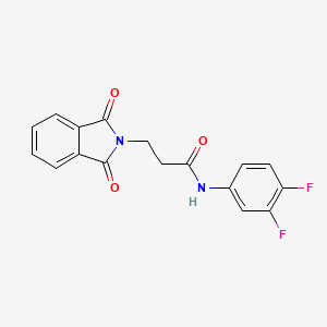 molecular formula C17H12F2N2O3 B5524405 N-(3,4-二氟苯基)-3-(1,3-二氧代-1,3-二氢-2H-异吲哚-2-基)丙酰胺 