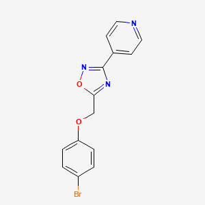 molecular formula C14H10BrN3O2 B5524421 4-{5-[(4-溴苯氧基)甲基]-1,2,4-恶二唑-3-基}吡啶 