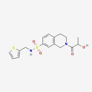 molecular formula C17H20N2O4S2 B5524433 2-lactoyl-N-(2-thienylmethyl)-1,2,3,4-tetrahydroisoquinoline-7-sulfonamide 