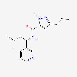 molecular formula C18H26N4O B5524437 1-methyl-N-[3-methyl-1-(3-pyridinyl)butyl]-3-propyl-1H-pyrazole-5-carboxamide 