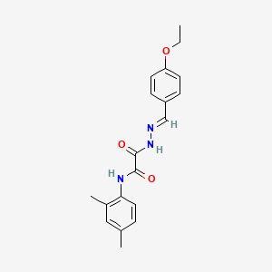 molecular formula C19H21N3O3 B5524438 N-(2,4-dimethylphenyl)-2-[2-(4-ethoxybenzylidene)hydrazino]-2-oxoacetamide 