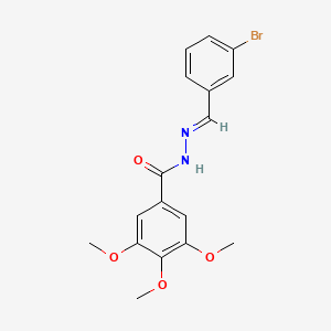 molecular formula C17H17BrN2O4 B5524447 N'-(3-bromobenzylidene)-3,4,5-trimethoxybenzohydrazide 