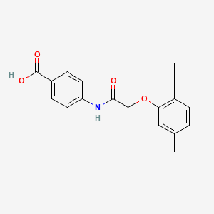 molecular formula C20H23NO4 B5524454 4-{[(2-tert-butyl-5-methylphenoxy)acetyl]amino}benzoic acid 